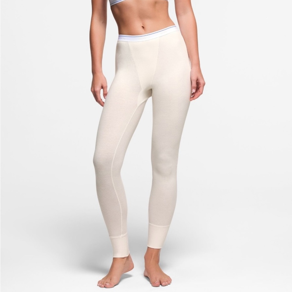 SKIMS cotton rib legging: marble stripe. Size M